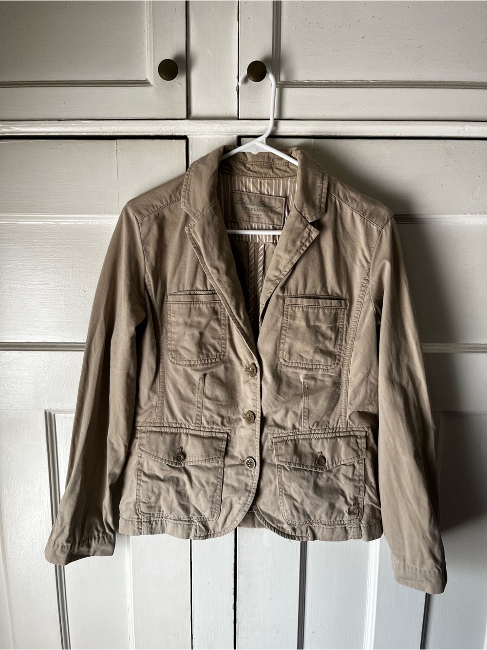 Eddie Bauer - Legendwash Khaki Utility Blazer Jacket - Women’s Size 6